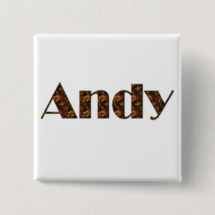 Andy Name-Branded Gift Item 2 Inch Square Button