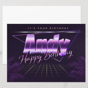 Andy Name First Name pura retro card Birthday