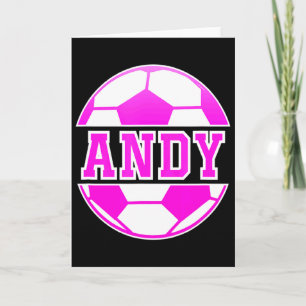 Andy Name Girls Soccer Play Football Sports Fan Ba Card