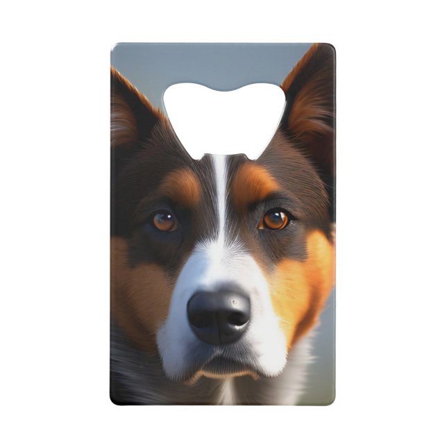 Andy The Australian Blue Heeler, Credit Card Bottle Opener (Front)