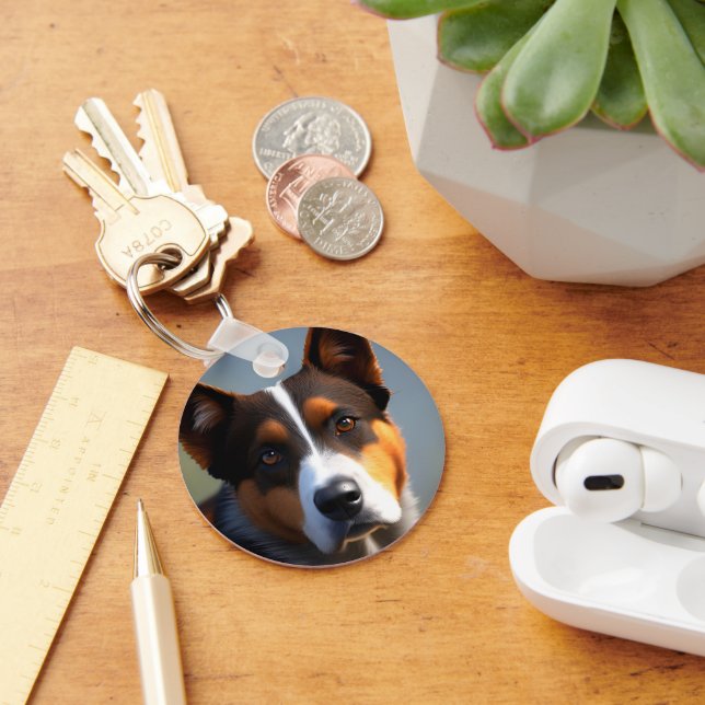 Andy The Australian Blue Heeler, Keychain (Desk)
