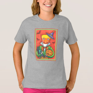 ANDY THE CANDY CORN MAN, BLACK CAT & JACK Colourfu T-Shirt