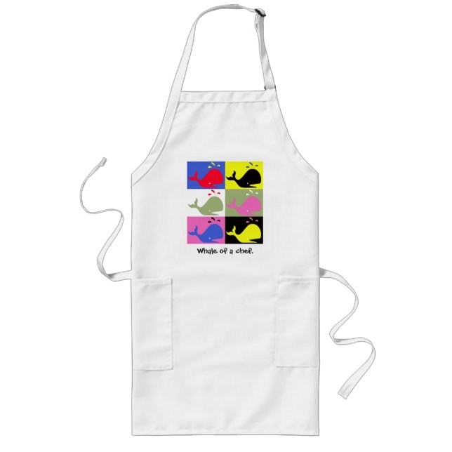 Andy Whale-Hole™_"Whale of a Chef" Long Apron (Front)