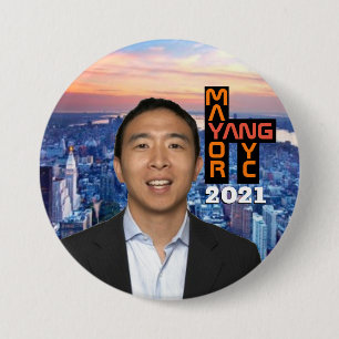 Andy Yang for NYC Mayor 2021 3 Inch Round Button