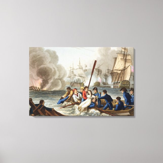 Anecdote at the Battle of Trafalgar Canvas Print (Front)