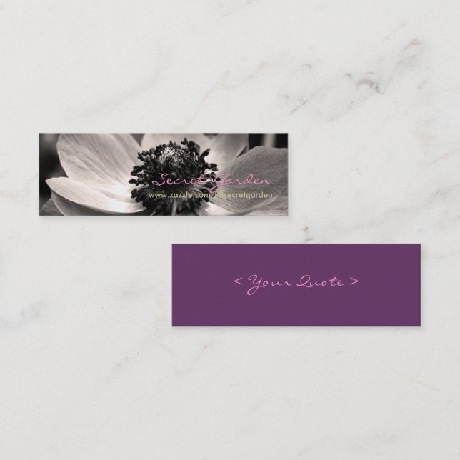Anemone 1 Floral Photography Business Cards (Front/Back)