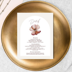 Anemone Arch Burgundy Wedding Details Enclosure Card