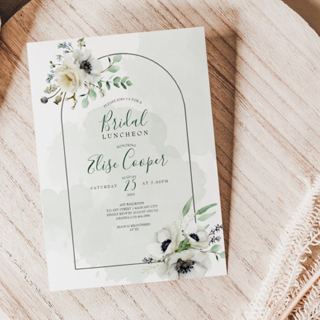 Anemone Bouquet Arch Bridal Shower Invitation (Creator Uploaded)