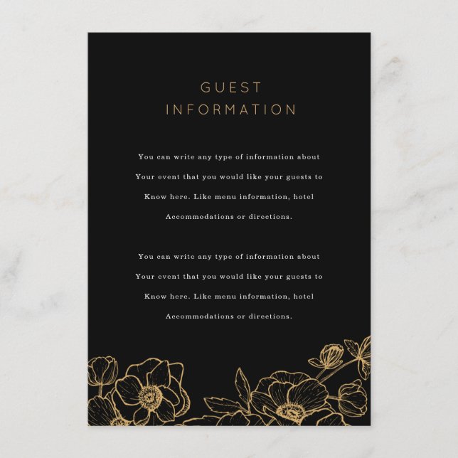 Anemone Bouquet Wedding Insert (Front)