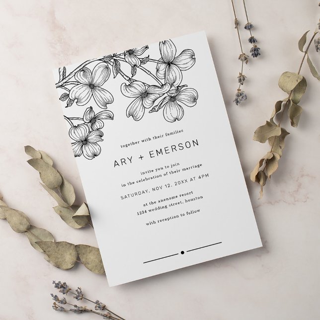 Anemone Bouquet Wedding Invitation (Creator Uploaded)