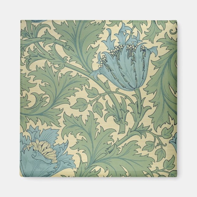 'Anemone' design (textile) Magnet (Front)