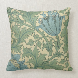 'Anemone' design (textile) Throw Pillow