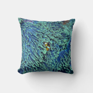 Anemone Fish Sea Marine Life Ocean Throw Pillow