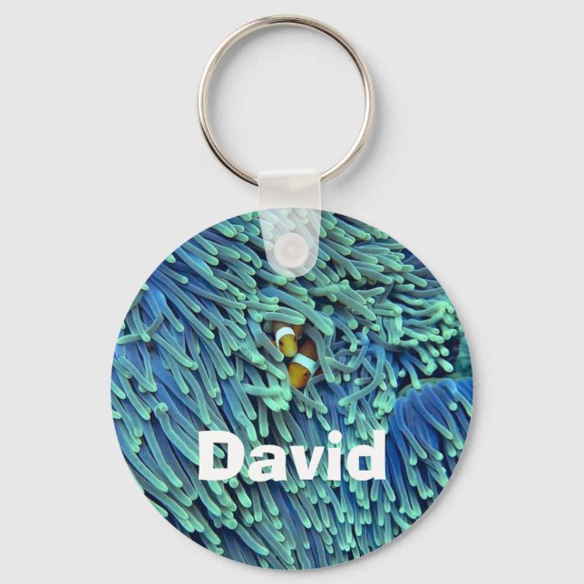 Anemone Fish Sea Scuba Ocean Keychain (Front)