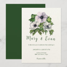 Anemone flowers are purple-grey wedding