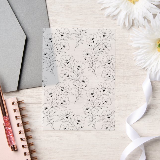 Anemone Flowers Vellum Paper for Invitations (Wedding)