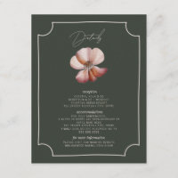 Anemone Hand Drawn Border Green Wedding Details