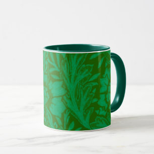 Anemone in Forest Green, a William Morris pattern Mug