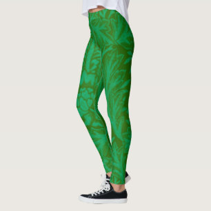 Anemone in Forest Green, Leggings