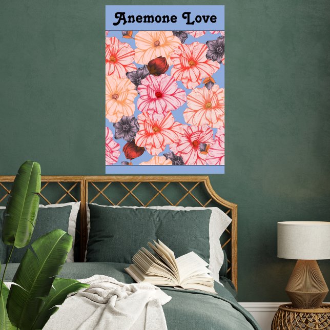 Anemone Love Botanical Canvas Print (Creator Uploaded)
