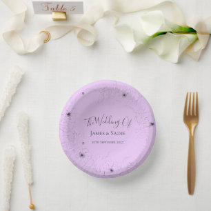Anemone on Light Lilac 7" Paper Bowl Plate