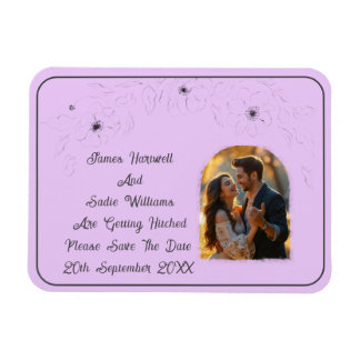 Anemone on Light Lilac Magnet