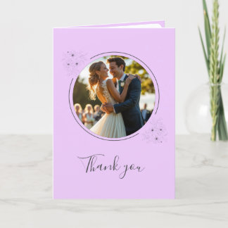 Anemone on lilac photo Folded Thank You Card