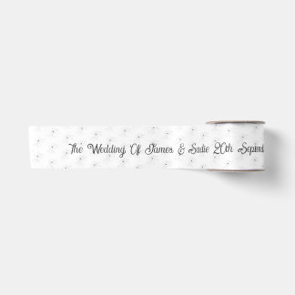 ~Anemone On White Wedding Ribbon Satin Ribbon