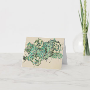 ANEMONE PAR William Morris CARTE DE REMARQUE