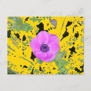 Anemone Pattern Background Postcard