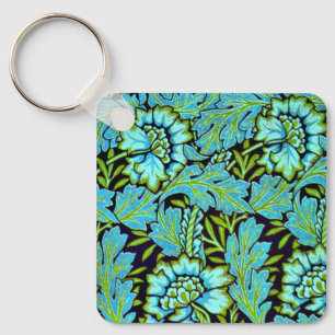 Anemone pattern by William Morris, Keychain