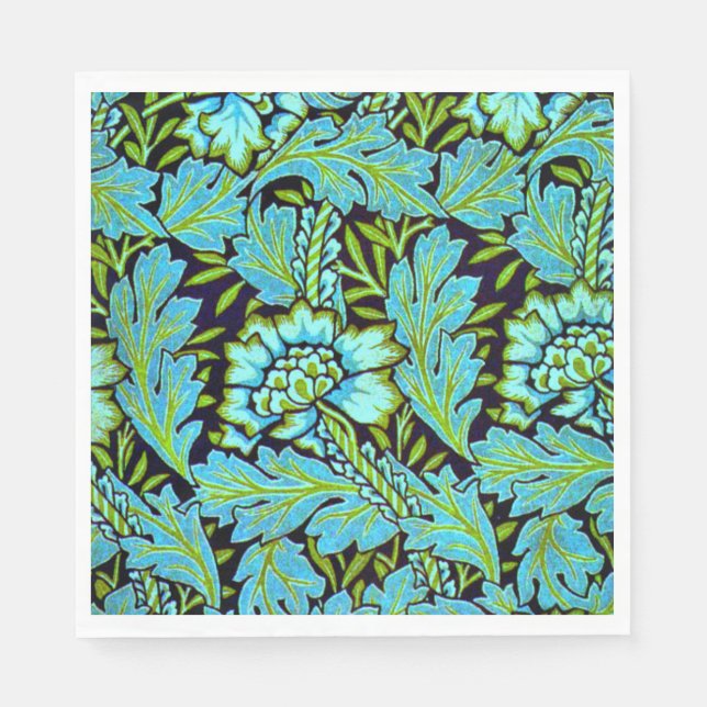 Anemone pattern by William Morris,  Napkin (Front)