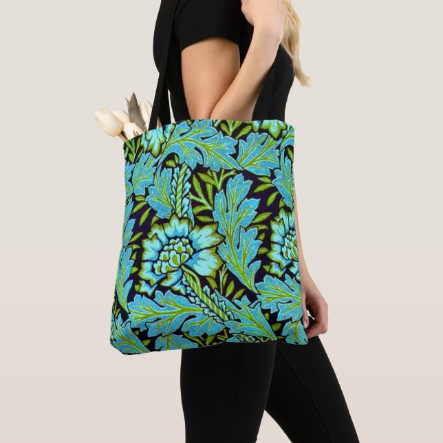 Anemone pattern by William Morris, Tote Bag (Close Up)