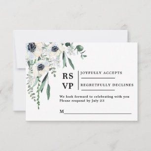 Anemone RSVP wedding insert card