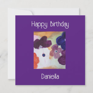 Anemone Spring Flowers Flat Birthday Card