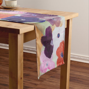Anemone Spring Flowers  Short Table Runner
