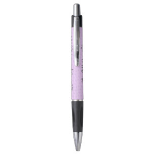 ~Anémone sur stylo lilas clair
