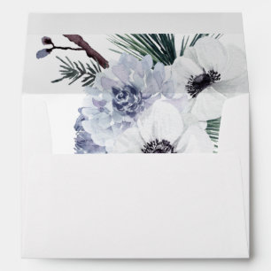 Anemone Winter White Floral Envelope