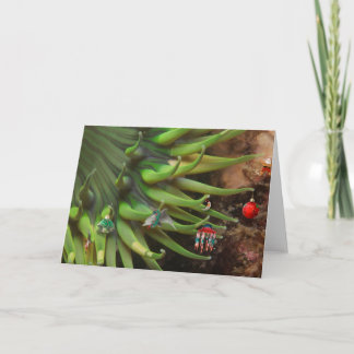 anemone xmas tree holiday card