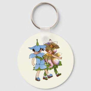 Anemones and Bluets Keychain