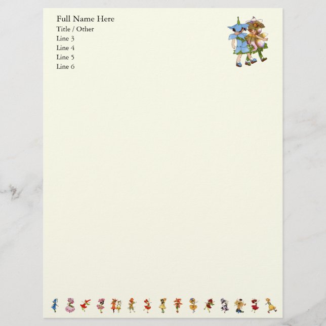 Anemones and Bluets Letterhead (Front)