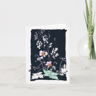Anemones and Money Plant Card