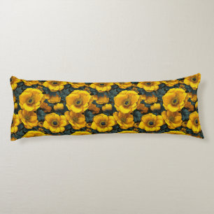 Anemones Botanical Guest Room Decor Vintage Wedge Body Pillow