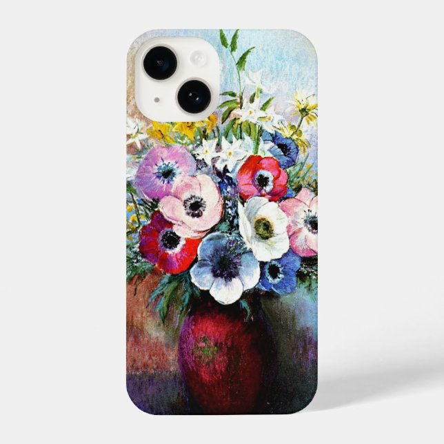 Anemones by Odilon Redon iPhone Case (Back)