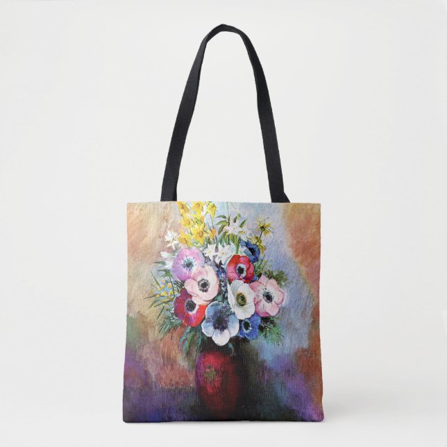 Anemones by Odilon Redon Poster Tote Bag (Front)