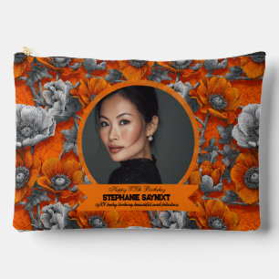 Anemones Flower Women Birthday Customized Accessory Pouch