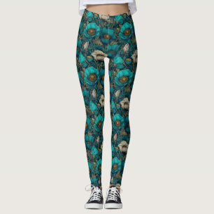 Anemones Flower Workout Wear Anemones Fantasy Best Leggings