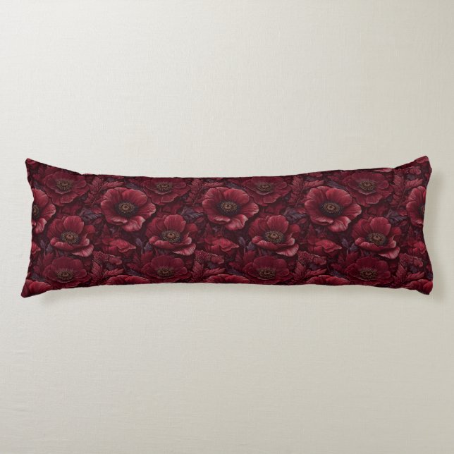 Anemones Garden Interior Decor Boho Decorative Body Pillow (Front)