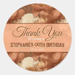 Anemones Garden Women Birthday Gift For Women Classic Round Sticker