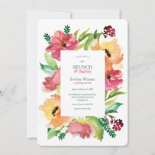 Anemones in Watercolor Invitation